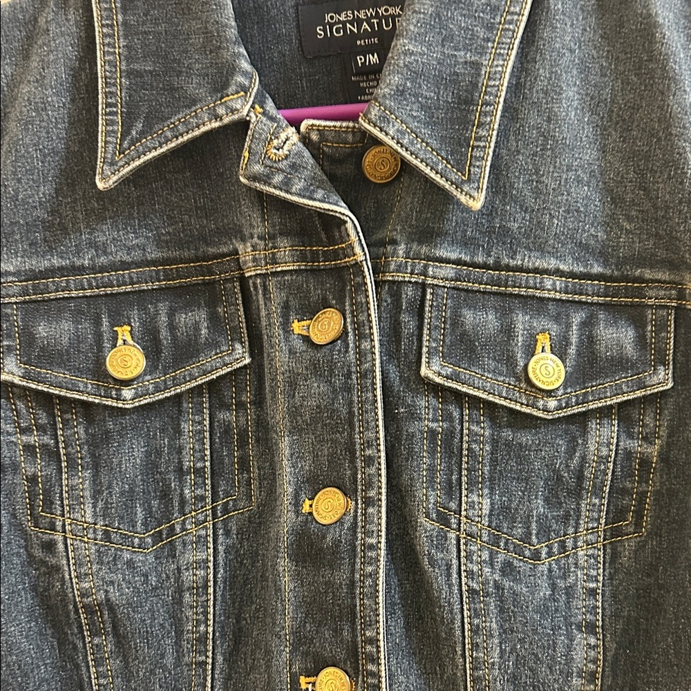Jones New York Dark Blue Denim Jacket* - Picture 4 of 10